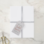Marmeren namaak roze gouden bruiloftsshower labels cadeaulabel (Met Touw)