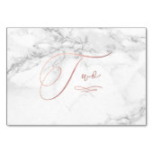 Marmeren namaak rozen goud romantische kalligrafie kaart (Achterkant)