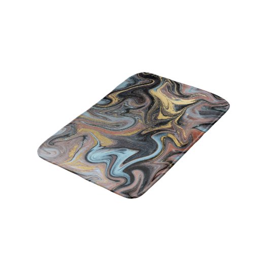 Marmeren Natuur Artwork Golden Glitter Badmat (Gekanteld)