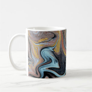 Marmeren Natuur Artwork Golden Glitter Koffiemok