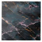 Marmeren Oceaan Blauw Roze Goud Populair Collectie Tegeltje (Voorkant)