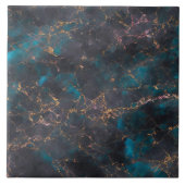 Marmeren Ocean Blue Pink Gold Trendy Collectie Tegeltje (Voorkant)
