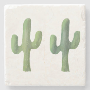 Marmeren onderzetter Cactus Two