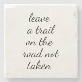 Marmeren Onderzetter 'Road Not Taken'