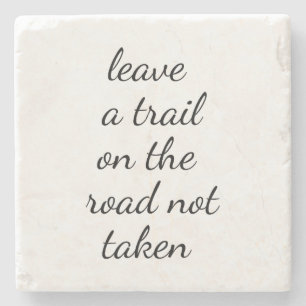 Marmeren Onderzetter 'Road Not Taken'