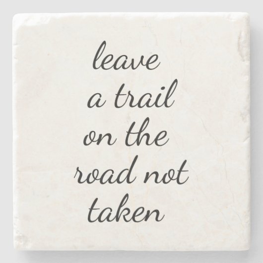 Marmeren Onderzetter 'Road Not Taken' (Voorkant)