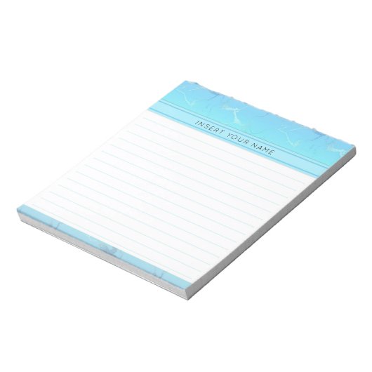 Marmeren ontwerp gepersonaliseerde notitieblok 14  (Linkerzijde)