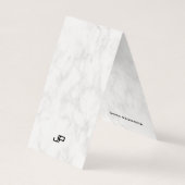 Marmeren Ontwerp Modern Monogram Elegant Schoon Ge Visitekaartje (Achterkant)