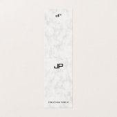 Marmeren Ontwerp Modern Monogram Elegant Schoon Ge Visitekaartje (Buitenkant ongevouwen)