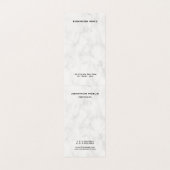 Marmeren Ontwerp Modern Monogram Elegant Schoon Ge Visitekaartje (Binnenkant ongevouwen)