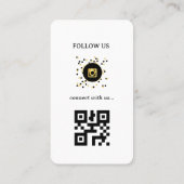 Marmeren ontwerp - Social Media QR Code Visitekaar Visitekaartje (Achterkant)