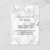 Marmeren Ontwerper Sieraden Oorbel Houder Display Visitekaartje (Achterkant)