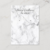 Marmeren Ontwerper Sieraden Oorbel Houder Display Visitekaartje (Voorkant)