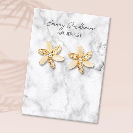 Marmeren Ontwerper Sieraden Oorbel Houder Display Visitekaartje