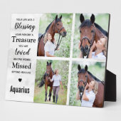 Marmeren Paard Herdenkingsfoto Collage Fotoplaat (Zijkant)