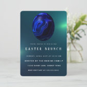 Marmeren Pasen Schattige Eieren Uitnodiging (Staand voorkant)