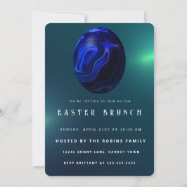 Marmeren Pasen Schattige Eieren Uitnodiging