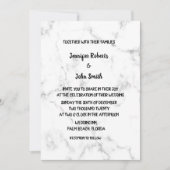 Marmeren patronen zwart en wit elegante bruiloft kaart (Voorkant)