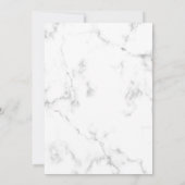 Marmeren patronen zwart en wit elegante bruiloft kaart (Achterkant)