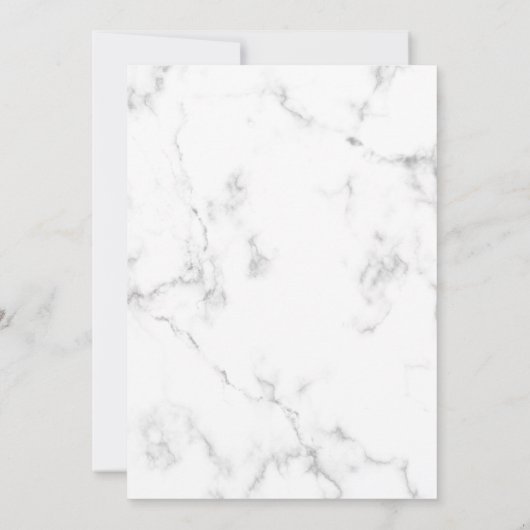 Marmeren patronen zwart en wit elegante bruiloft kaart (Achterkant)