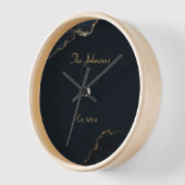 marmeren patroon, blauwe accentklok (Hoek)