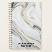 Marmeren Patroon Custom Jaar Dagboek Planner (Voorkant)
