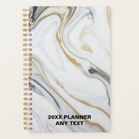 Marmeren Patroon Custom Jaar Dagboek Planner (Voorkant)
