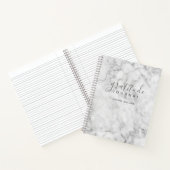 Marmeren Patroon Dankbaarheid - foto/logo back Notitieboek (Binnen)