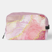 Marmeren Patroon in Rood, Paarse en Goud Toilettasje (Achterkant)