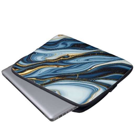 marmeren patroon laptop hoesje laptop sleeve (Voorkant onderkant)