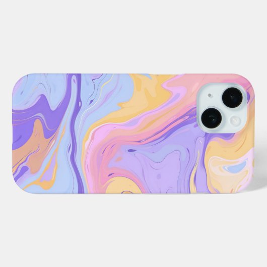 Marmeren Patroon Paarse Roze Abstract Kleurrijk Case-Mate iPhone Case (Achterkant (horizontaal))