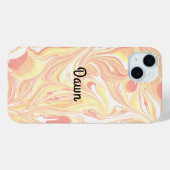 marmeren perzik Case-Mate iPhone case (Achterkant (horizontaal))