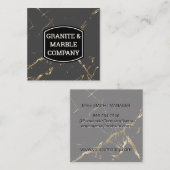 Marmeren plaat | Graniet | Gouden textuur achtergr Vierkante Visitekaartje (Voorkant / Achterkant)