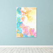 Marmeren Print in lichtblauw Gouden tinten (Insitu (Houten vloer))