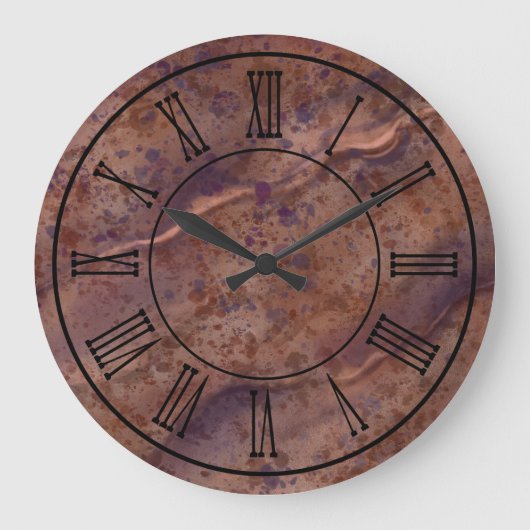 Marmeren Print Rustieke Wandklok (Voorkant)
