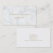 Marmeren professionele elegante vlakte visitekaartje (Voorkant / Achterkant)