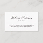 Marmeren rand kalligrafie script elegant zwart visitekaartje (Achterkant)