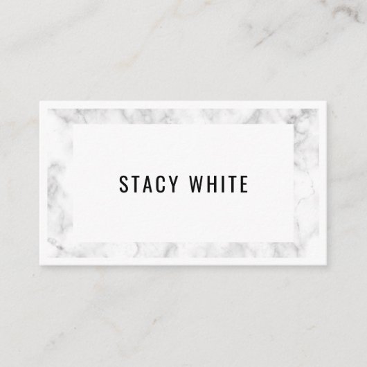 Marmeren Rand Minimaal Moderne Trend Visitekaartje (Voorkant)