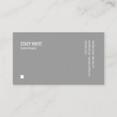 Marmeren rand Minimal Modern Trendy Grijs Visitekaartje (Achterkant)