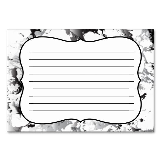 Marmeren recept Kaart (Achterkant)