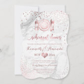 Marmeren repetitiediner / Marble + Faux Roos Gold Kaart (Voorkant)