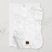 Marmeren repetitiediner / Marble + Faux Roos Gold Kaart (Achterkant)