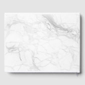 Marmeren Roos Goud Monogram + Romantisch Lettertyp Gastenboek (Achterkant)