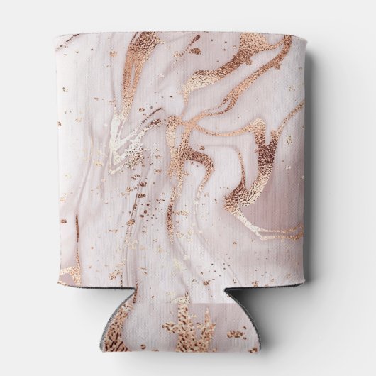 Marmeren Roos Goud: Vloeibaar Abstract. Blikjeskoeler (Achterkant)