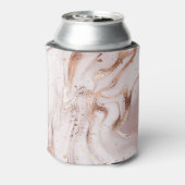 Marmeren Roos Goud: Vloeibaar Abstract. Blikjeskoeler (Blikje Achterkant)