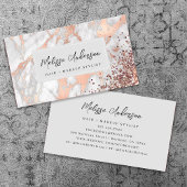 Marmeren Roos Gouden Folie Luxe Esthetisch Visitekaartje