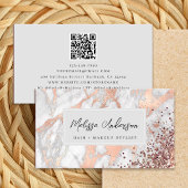 Marmeren Roos Gouden Folie Luxe Esthetisch Visitekaartje