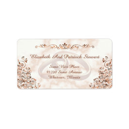 Marmeren Roos gouden ringen Elegante bruiloft verz Etiket