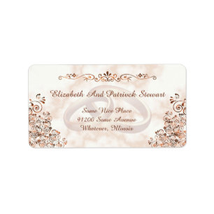 Marmeren Roos gouden ringen Elegante bruiloft verz Etiket