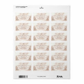 Marmeren Roos gouden ringen Elegante bruiloft verz Etiket (Full Sheet)